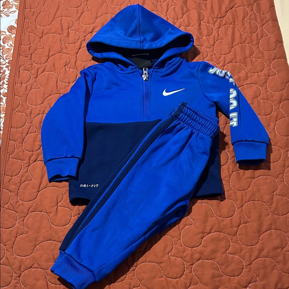 EUC Nike Kids Blue Dri-FIT Jogger Set - Size 12 months